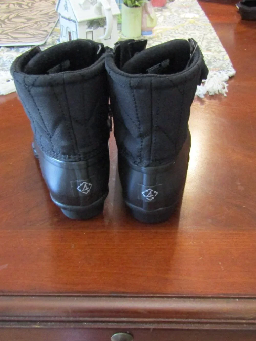Sperry Black Saltwater Quited🦆 Duck Boots